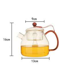 1pc Thick Heat-Resistant Glass Tea Pot, Suitable For Electric Stove, Household Teapot, Glassware Tea Set Wholesale - Transparent - View 10