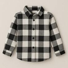Children's Plaid Shirt, Flannel, Long Sleeve – Sizes 2 To 16 - White - View 1