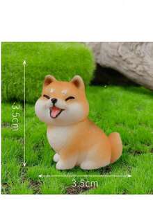 1 件/5 件/10 件随机款式树脂狗雕像可爱宠物微型摆件桌面装饰汽车装饰微景观配件（手工制作，有轻微瑕疵，尺寸如标记）