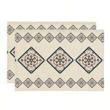 1/2/4/6/8pcs Digital Printed Placemats, Bohemian Pattern Printed Placemats For Dining Table Decor, Suitable For Daily Use, Festivals, Parties, Birthdays, Weddings, Dinners, Kitchen & Dining Room - Multicolor - View 15