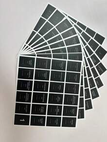 180pcs/Set Circular PVC English Spice Label Stickers, Non-Adhesive Kitchen Glass Jar & Bottle Storage Decor - Multicolor - View 6