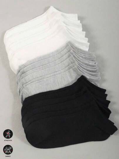 100 件/80 件/60 件男士简约基本款短袜，母亲节礼物袜。柔软轻盈全套低帮短袜，女士过膝袜和男士中筒袜，女士水手袜，轻薄舒适防臭低帮短袜，防滑、低帮、休闲、涤纶混纺针织面料 - 有趣、奇特、舒适的日常穿着袜子。适合运动、居家和休闲。适合所有男士女士过膝袜和袜子的商务款，黑色、灰色、白色 50 件/40 件/30 件/20 件/10 件/8 件/4 件/2 件