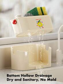 1pc Kitchen Sink Side Drying Rack – Angled Drainage Design Directs Water Into Sink, Large Capacity Storage For Sponges, Brushes & Soap Bottles. 1pc Kitchen Sink Side Drying Rack – Angled Drainage Design Directs Water Into Sink, Large Capacity Storage For Sponges, Brushes & Soap Bottles. Kitchen Organiser