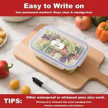 500 PCS Blank Removable Freezer Labels With Dispenser - 1" X 2" Food Labels For Meal Prep Containers & Pantry Organizers,  Easy Peel-Off Design,  No Residue