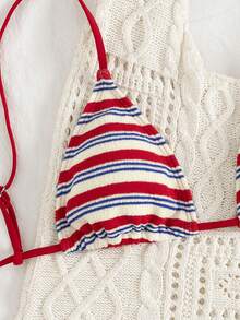 Bộ đồ bơi liền thân màu đỏ gợi cảm và thời trang dành cho nữ, áo bikini mùa hè đi biển. - Nhiều màu - Xem 5