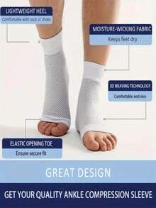 Heel Sleeve Compression Socks. Relieve Plantar Fasciitis. Arch Support Reduces Joint Pain, Swelling And Heel Spurs. Recovery Braces For Sports Injury - Multicolor - View 9