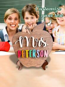 Custom Teacher Appreciation Gift,Personalized Teacher Apple Sign, Gifts For Teacher, Personalized Teacher Gift, Back To School Gift