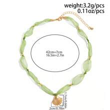 1 pièce Collier avec style paysage marin, étoile de mer et coquillage, design de col simple et frais avec maille