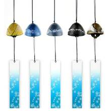 日本传统户外幸运小风铃，岩铸铁保佑寺庙风铃纪念和同情叶风铃室内花园铃铛、露台、阳台（叶子）、家居装饰、房间装饰、墙壁装饰