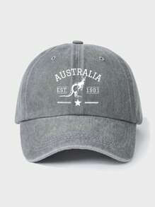 Vintage Style Australia Letter Graphic Print Trucker Hat, Mother's Day Gift, Adjustable Breathable Sweat-Absorbent Sun Protection Hat, Suitable For Casual Outdoor Sports, Travel And Daily Wear In Summer