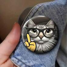 1 pieza Broche de alfileres de seguridad con diseño gráfico de 4,4 cm/1,73 pulg., Broche adecuado para colocar en ropa, bolsos, mochilas, regalo para familiares y amigos