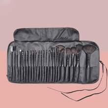 Set de 24 piezas de brochas de maquillaje profesionales, set de brochas de maquillaje de color madera natural con soporte, herramientas de belleza cosméticas, set de brochas, kit de maquillaje, set de brochas de maquillaje, kit de maquillaje completo, set de brochas, set de brochas de maquillaje, set de regalo de maquillaje - Negro - Ver 13