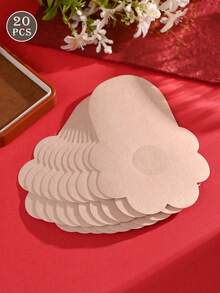 10/20/50片装一次性丰胸胶带、无纺布防下垂聚拢型乳贴、性感、防眩光、防尴尬、防止突出点向外凸起的奶嘴套、聚拢型文胸、一次性乳贴聚拢型乳贴、隐形乳贴花瓣米色 - 杏色 - 查看 19