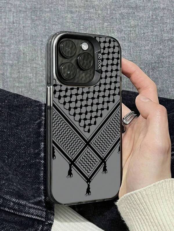 1pc New Minimalist Colorful Silver IMD Dual-Layer Shockproof Protective Phone Case Compatible With Apple 13 / 16E / 16 Pro Max / 15 Pro Max / 14 / 13 / 11 / Redmi 13C / 12C / Honor 90 / Honor 90 Lite / Galaxy A52 / A52s / A55 / S25 Waterproof Anti-Fall Scratch Resistant