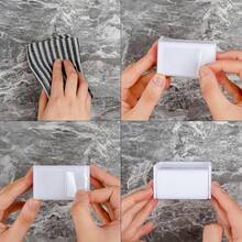 Toothbrush Holder Wall Mounted With Cover For Bathroom, 2 Slots Toothbrush Storage Organizer For Shower, Self Adhesive Toothbrush Hanger Rack For Dorm, Cabinet (White) - 白色 - 查看 3