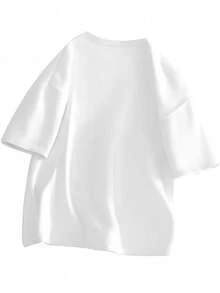 200g Cotton T-Shirt 2025 Men's New Short-Sleeved Cotton Vacation Pattern Short-Sleeved Crew Neck Matching Look