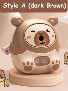 1pc Automatic Pencil Sharpener With Cute Capybara Design, Suitable For Various Pencils, Durable Metal Blade, School & Office Supplies, Fun Stationery Gift For Boys