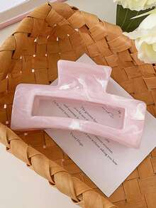 3 件/1 件 4.33 英寸/11 厘米方形塑料发夹，白色、蓝色、粉色，时尚、百搭、优雅、简约风格，适合日常、户外、派对、通勤、海滩、度假、马尾辫、发髻发型、沐浴、化妆、配饰发夹爪夹发夹发夹发夹时尚发饰秋冬