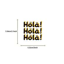 50PCS Spanish Phrases Cartoon Doodle Waterproof PVC Stickers, Asymmetrical Shape Matte Finish Self-Adhesive, Disposable, Suitable For Luggage, Skateboard, Guitar, Water Bottle - Iberian Theme Decal School Supplies,Back To School