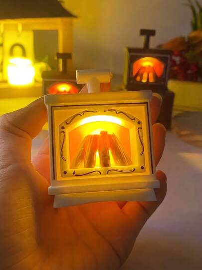 3 件装圣诞 LED 微型发光壁炉灯，小型假壁炉火焰效果 LED，迷你发光壁炉创意灯，适合家庭使用，非常适合舒适的夜晚、节日装饰、圣诞节、感恩节和新年礼物