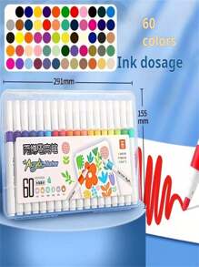 Set de 12/24/36/48/60 colores de rotuladores acrílicos, lápices de colores de gran capacidad especializados para arte, pintura y estudiantes, de secado rápido y lavables, vuelta al cole