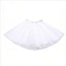 1pc Classic Elastic 3-Layer Tulle Skirt For Women, Teens, Adults , Suitable For All Seasons, 30cm Tutu Skirt, Small Waist Semi Transparent Stage Skirt, Ballet Skirt, Dance Skirt, Performance Dress, Macaron Color Fluffy Skirt,Breathable Mesh, Christmas Skirt, Half Body Skirt