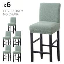 Fundas elásticas para taburetes de bar, cubiertas lavables para respaldo de sillas de barra, funda de asiento con parte inferior elástica para cubrir taburetes altos de bar