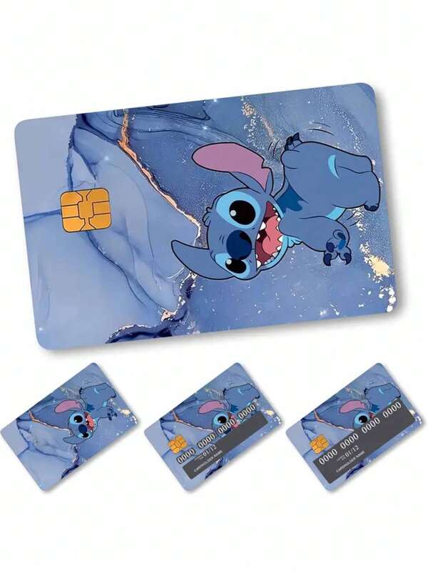 Disney Disney Stitch Bank Card Stickers – Adhesive PVC Waterproof Scratch-Resistant Anti-Fingerprint Design – Easy To Peel High Sensitivity Decals For Credit Cards, Debit Cards, Gift Cards – Cute Cartoon Character Accessories