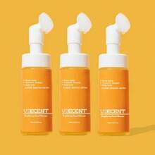 2 Pics / Pack NEW - Veecent Turmeric + Kojic Acid Foaming Facial Cleanser + Silicone Brush Cleansing Skincare Comfort Skin Repair - 150ml*1 - View 11