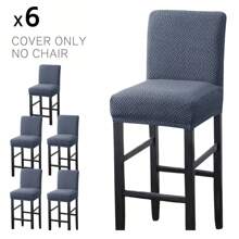Fundas elásticas para taburetes de bar, cubiertas lavables para respaldo de sillas de barra, funda de asiento con parte inferior elástica para cubrir taburetes altos de bar