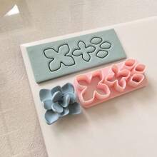 1pc/8pcs Polymer Clay Flower Petal Cutter - 8 Shapes Polymer Clay Petal Cutters For Making Polymer Clay Jewelry Earrings - Pink - View 16