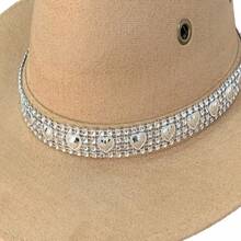 CHILDREN'S Suede Cowboy Hat With HEART BRILLIANT Band - 米色 - 查看 3