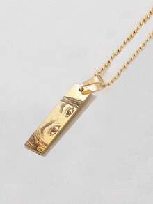 定制照片眼睛形状项链，不锈钢链激光雕刻眼睛照片项链，独特周年纪念珠宝礼物，个性化眼睛图案项链，时尚雕刻眼睛照片长方形吊坠，情人节、周年纪念日、生日、母亲节、父亲节礼物，银色，时尚，彩色，复古，男女皆宜，简约，休闲，定制，个性化，独特，送给他的理想礼物，送给她的理想礼物，女士珠宝 - 彩色 - 查看 11