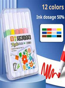 Set de 12/24/36/48/60 colores de rotuladores acrílicos, lápices de colores de gran capacidad especializados para arte, pintura y estudiantes, de secado rápido y lavables, vuelta al cole