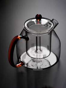 1pc Thick Heat-Resistant Glass Tea Pot, Suitable For Electric Stove, Household Teapot, Glassware Tea Set Wholesale - Transparent - View 8