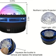 1 pieza Luz nocturna con proyección de patrón de onda eléctrica USB, luz nocturna de atmósfera de onda, apta para decoración de dormitorio y techo, ajustable RGB multicolor, efecto de luz deslumbrante y fluida, material de alta calidad, excelente mano de obra, perfecta para dormitorio, sala de estar, campamento, boda, fiesta, decoración de techo, el regalo de cumpleaños talla grande adecuado