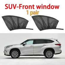Juego de 4 piezas de mallas para ventanas, parasol premium, mosquitera transpirable para ventanas delanteras y traseras, accesorios de protección - Ventana delantera del SUV - Ver 9