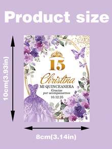 12 Pcs Custom Wine Bottle Labels Printed, 10x8cm, My Labels, My Fifth Year, Thank You Labels For 15 Years, Pink, Blue, Maroon, Burgundy, Personalized Wine Bottle Stickers, Wedding Wine Bottle Sticker, Party Bottle Sticker - Multicolor - View 8