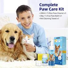 Kit de Cuidado de Las Patas,Limpiador sin aclarado para Patas de Perros y Gatos,Bálsamo para Patas de Perros,Protector Natural para Las Patas de los Perros - 1 - Ver 7