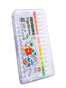 Set de 12/24/36/48/60 colores de rotuladores acrílicos, lápices de colores de gran capacidad especializados para arte, pintura y estudiantes, de secado rápido y lavables, vuelta al cole