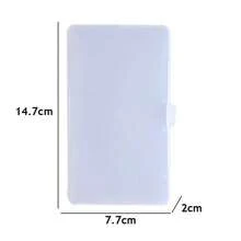 Caja de almacenamiento de plástico transparente, organizador, caja de pegatinas, contenedor de escritorio, pegatinas de cinta Washi, caja de herramientas de arte, papelería - BLANCO - Ver 12