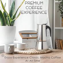 New  12 C Greca Stovetop Pr Maker 600ml/20oz, Moka Pot  Cee Percolator Dign, Stainls Steel Stove Top Cee Maker For Camping Or Home Use, Italian Cee Maker Stovetop - 12C不銹鋼 - 查看 7