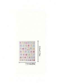 1 Stück interessante Nagelkunst Aufkleber, süße 3D Gelsticker für Scrapbooking, Aufkleber für Wasserflaschen