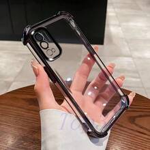 Applicable To Poco C65/C61/F3/F4/F5Pro/F6Pro/F7Pro/F7Ultra/M5S/M6Pro/X5/X6Pro/X3Pro/X4GT/X7Pro Series, Four-Corner Anti-Drop Transparent Phone Case - Black - View 9