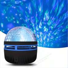 1 pieza Luz de proyección de estrellas alimentada por USB creativa, en parte con control remoto, iluminación RGB multifuncional para la sala de estar, el dormitorio, etc. Ideal como regalo festivo, de cumpleaños o de Navidad. Luz de proyección decorativa alimentada por USB.