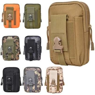 Molle Pouch Belt Waist Pack Men Small Pocket Survival Tool Bag For Running Travel Camping Hunting Airsoft
