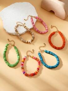 1/2/3/6/9pcs Multi-Color Natural Shell Asymmetrical Stone Sea Star Necklace Bracelet Set, Suitable For Women Spring/Summer Daily, Beach, Holiday & Casual Wear