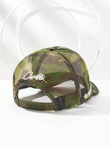 1 chiếc Mũ lưỡi trai lưới thoáng khí mùa hè thêu hình ngôi sao ngụy trang, mũ có vành che nắng thích hợp cho hoạt động ngoài trời, du lịch, thể thao - Nhiều màu - Xem 8