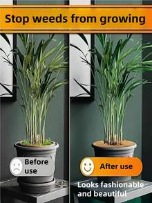 Felpudos de fibra de coco a medida, antidesizantes y con recubrimiento de plástico - Felpudos de jardín anti-retención de tierra para plantas de interior y exterior, suministro directo de fábrica con diseño recortable a medida (30x30cm, 40x40cm, 50x50cm)