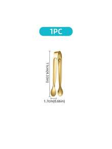 1/3/6/12pcs Stainless Steel Reusable Ice Cube Tongs, Dessert Tongs, Sugar Tongs, Versatile Catering Set - Compact & Durable - For Candies, Snacks, Salads, Appetizers, Ice Cubes, Kitchen Service, Cocktails, Tea Parties, Gifts, Kitchen Tools, Holiday Presents - 4-inch Sugar Clip Gold/silver - View 8